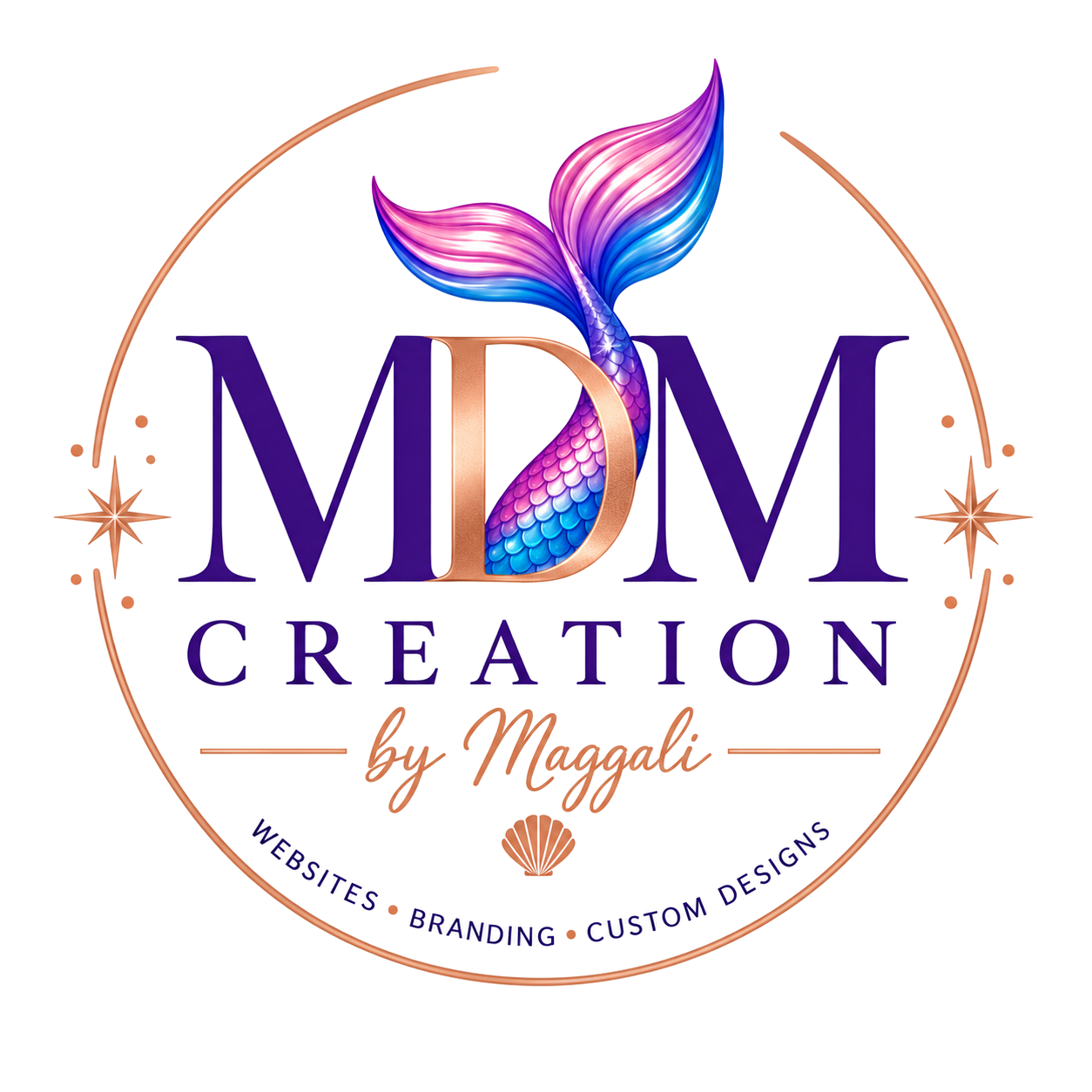 Colorful MDM Creation hummingbird logo